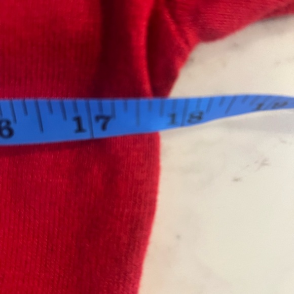 New 7th Avenue New York & Co Glitter Button V Neck L/S Cardigan Sz Small Red - Picture 6 of 8